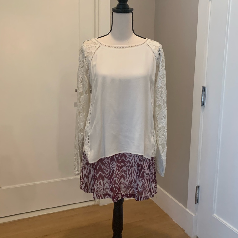 Chelsea Flower Silk and Lace Blouse - Picture 2 of 6
